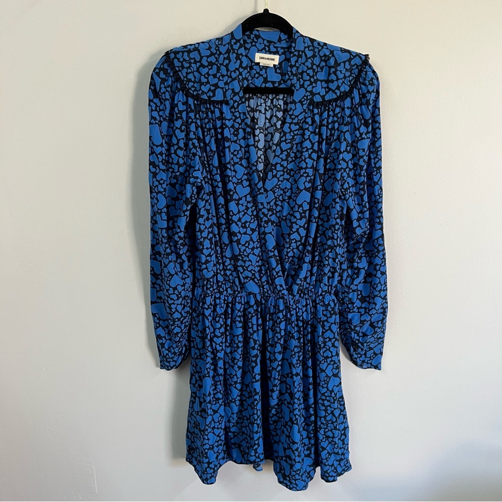Zadig & Voltaire Reveal Print Coeur Heart Print Mini Dress - Picture 2 of 15